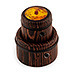 Wooden Stacked Knob - Amber
