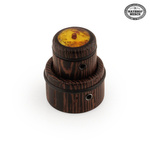 Wooden, stacked knob - Amber