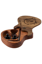 Drewniany, zamykany pojemnik na akcesoria