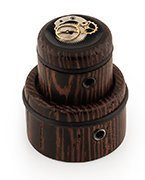 Wooden, stacked knob - Clockwork