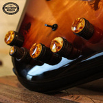 Wooden, stacked knob - Amber